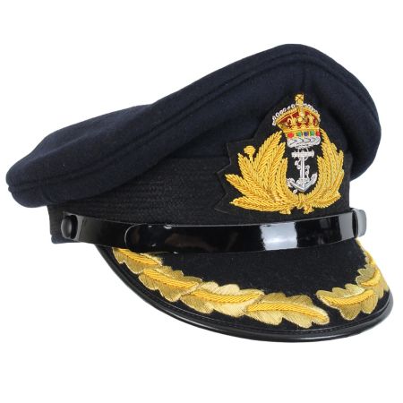WW2 Royal Navy Officer Blue Visor Cap